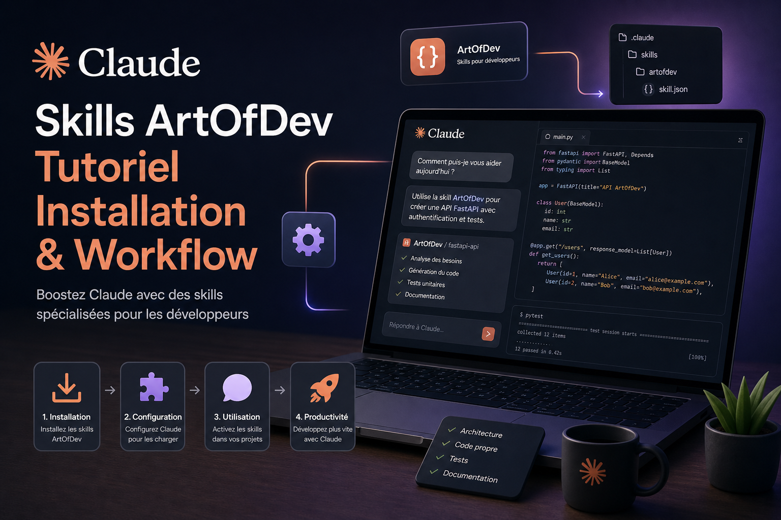 Transformer Claude Code en chaîne de production avec mes Claude Skills Art of Dev